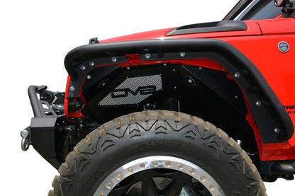 DV8 Offroad 07-18 Jeep Wrangler JK Front Aluminum Inner Fender - Black