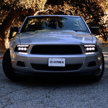 AlphaRex 13-14 Ford Mustang MK II NOVA-Series LED Projector Headlights Alpha-Black