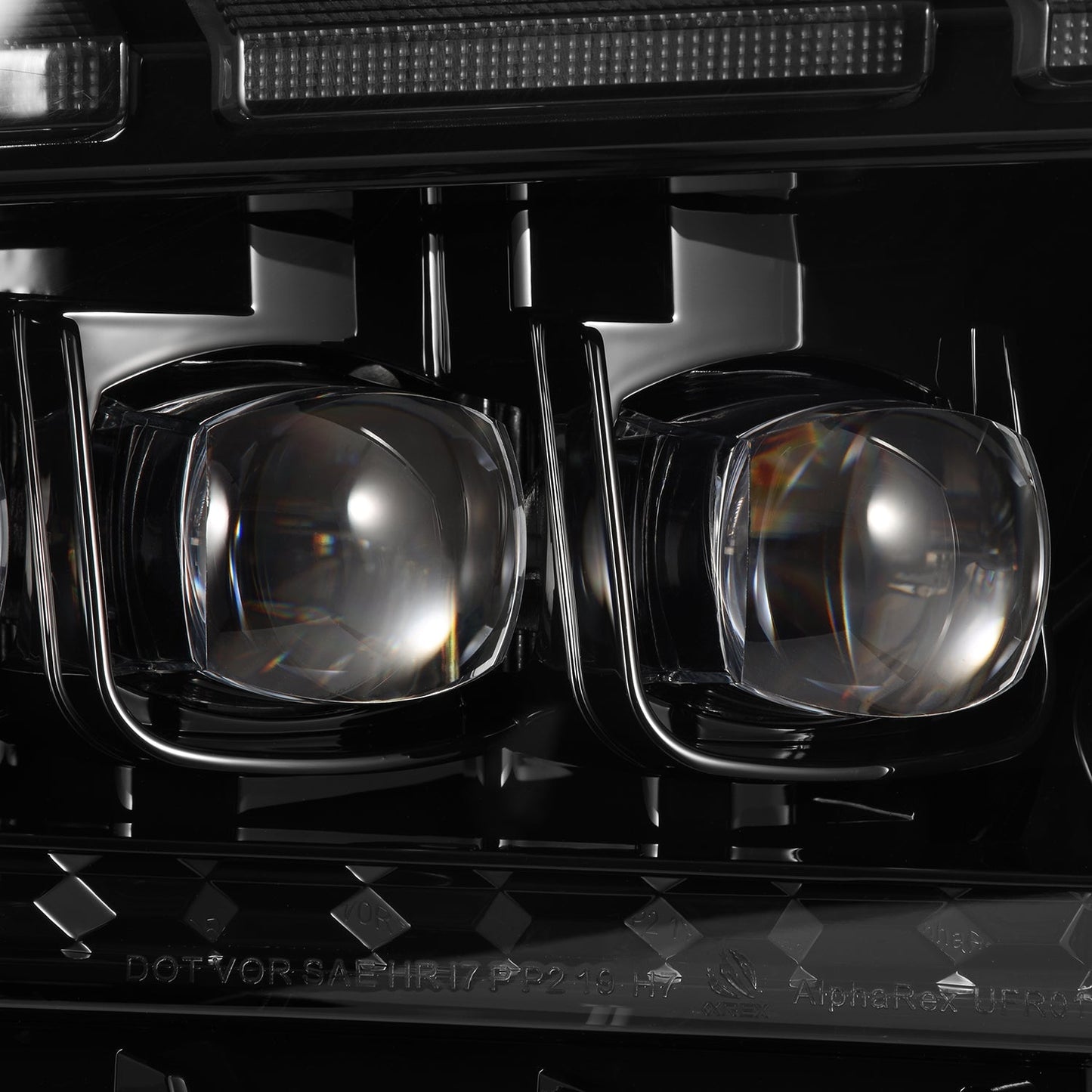 AlphaRex 13-14 Ford Mustang MK II NOVA-Series LED Projector Headlights Alpha-Black