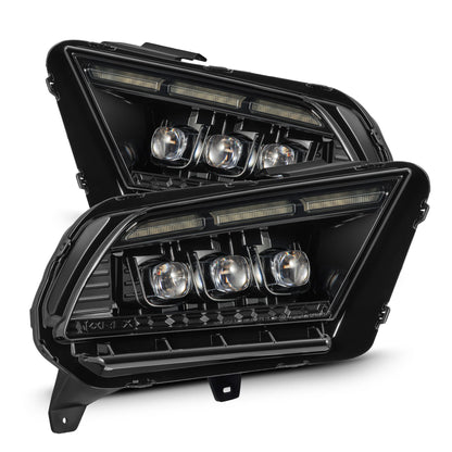 AlphaRex 13-14 Ford Mustang MK II NOVA-Series LED Projector Headlights Black