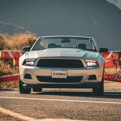 AlphaRex 13-14 Ford Mustang MK II NOVA-Series LED Projector Headlights Black