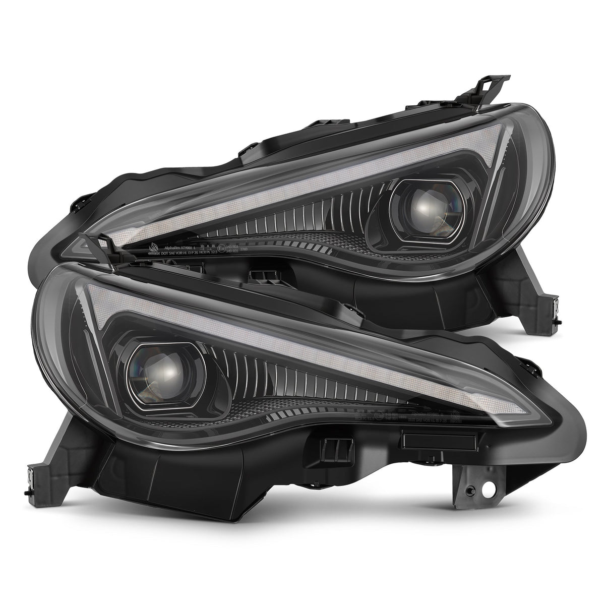 AlphaRex 13-20 Toyota GT86/Subaru BRZ/Scion FRS LUXX-Series LED Proj Hdlights Black Seq Signal/DRL