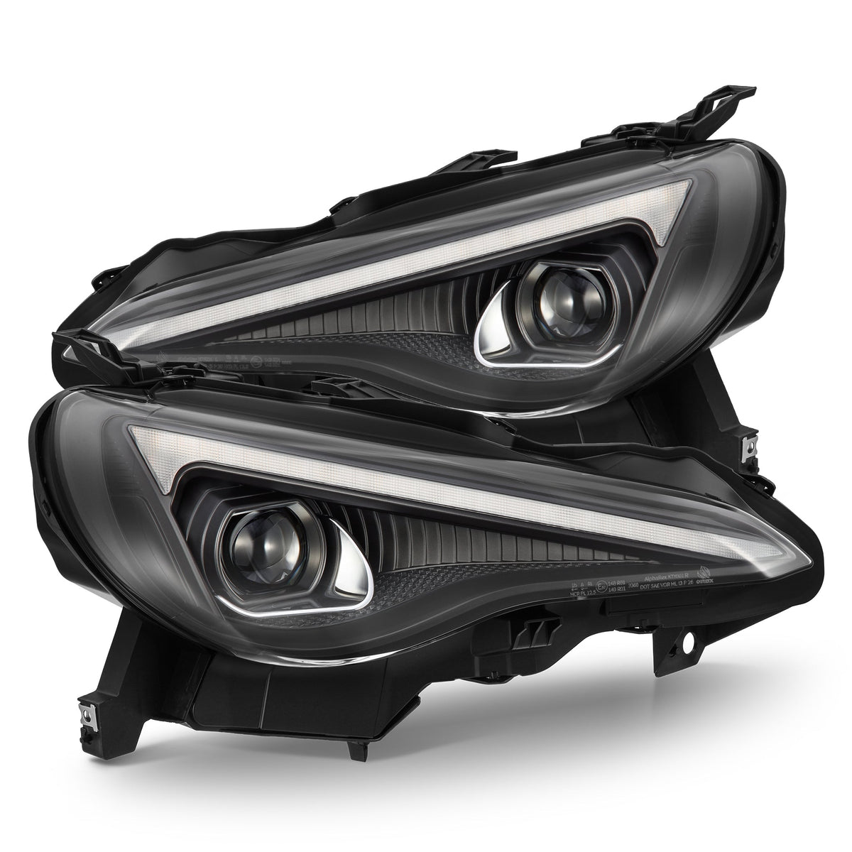 AlphaRex 13-20 Toyota GT86/Subaru BRZ/Scion FRS LUXX-Series LED Proj Hdlights Alpha Blk Seq Sig/DRL