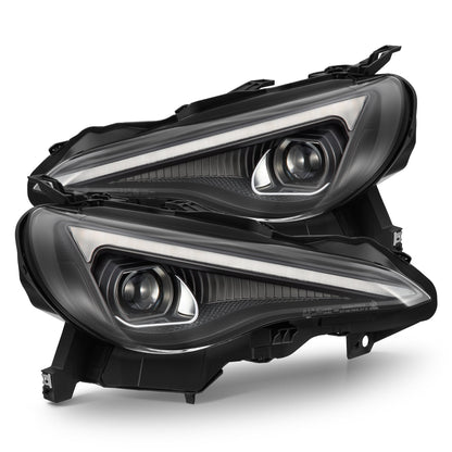 AlphaRex 13-20 Toyota GT86/Subaru BRZ/Scion FRS LUXX-Series LED Proj Hdlights Alpha Blk Seq Sig/DRL