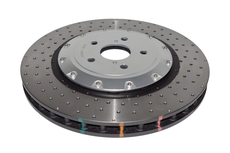 DBA 5000 Series Cross Drilled Front Rotor w/ Silver Hat | Lexus GS F (16-20) (DBA52788SLVXD)
