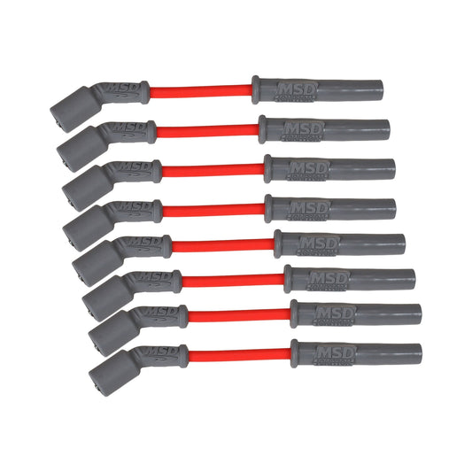 MSD 32819 Super Conductor Spark Plug Wire Set, Red
