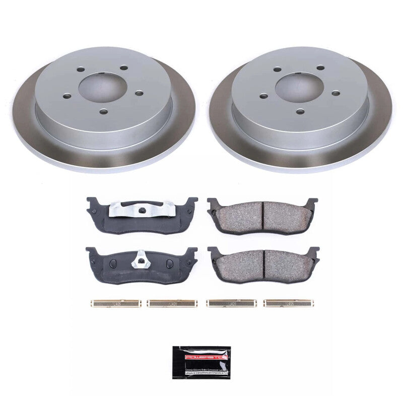 PowerStop 98-00 Lincoln Navigator Rear Semi-Coated Rotor Kit (SC1872)