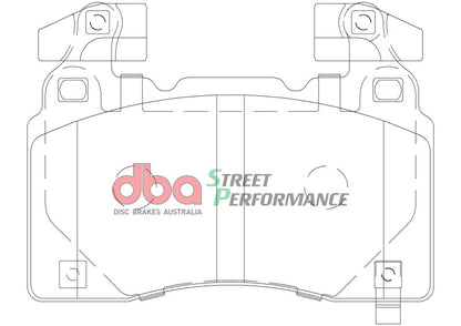 DBA Front SP Performance Brake Pads (Rectangle Weight) | Holden VE/VF SSV Brembo (13-17) (DB2358ASP)