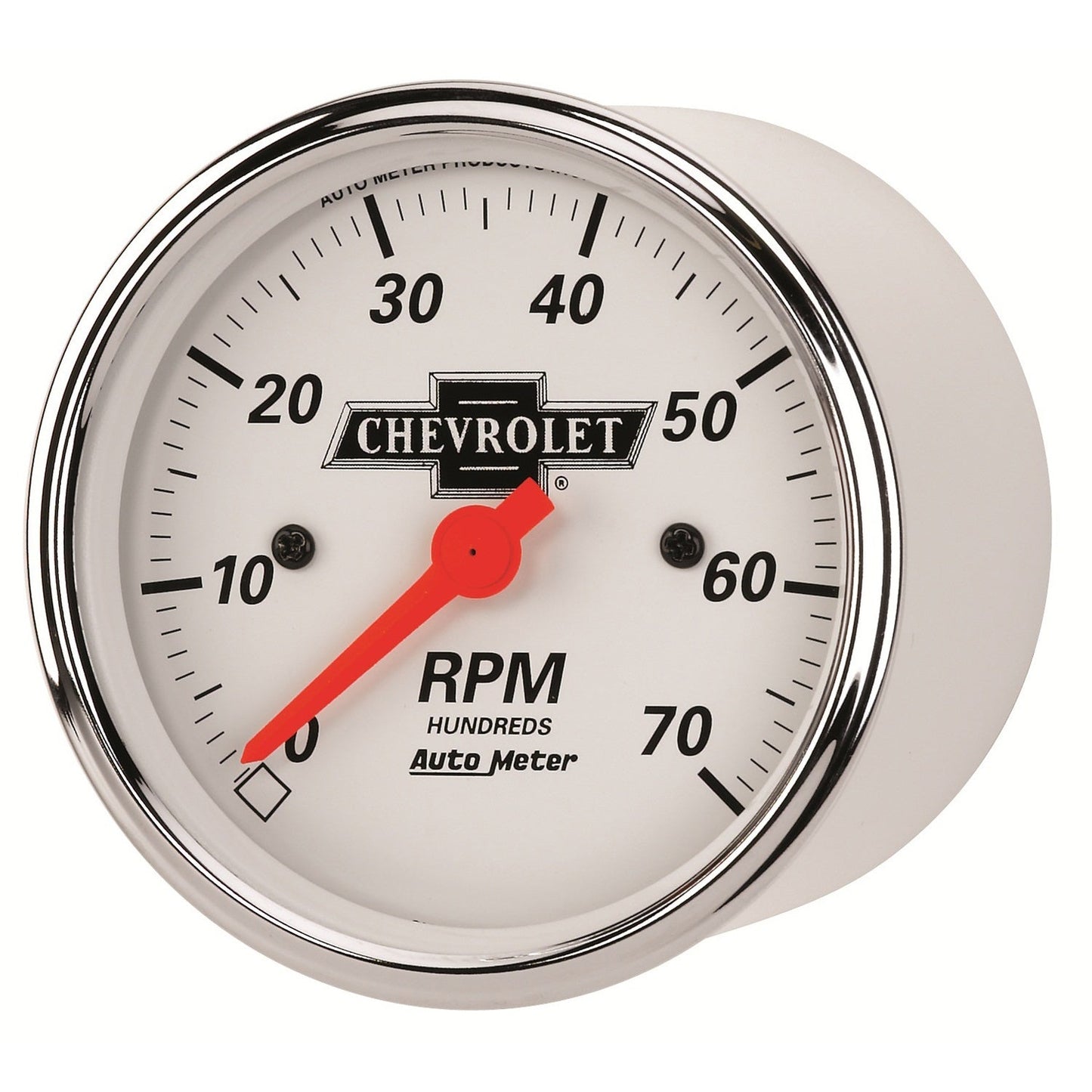 AutoMeter Arctic White GM 3-1/8in 7000RPM 4, 6, 8 Cyl Electrical Tachometer Gauge (1398-00408)