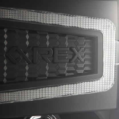 AlphaRex 14-15 Chevrolet Silverado LUXX-Series LED Projector Headlights Black