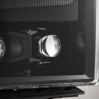 AlphaRex 14-15 Chevrolet Silverado NOVA-Series LED Projector Headlights Alpha-Black