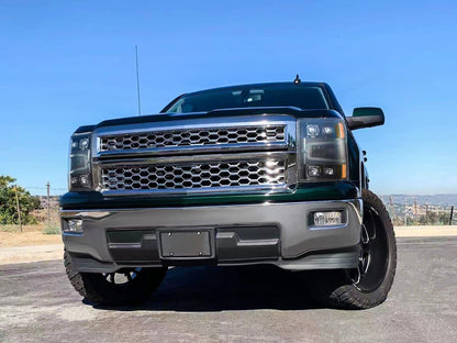 AlphaRex 14-15 Chevrolet Silverado NOVA-Series LED Projector Headlights Black