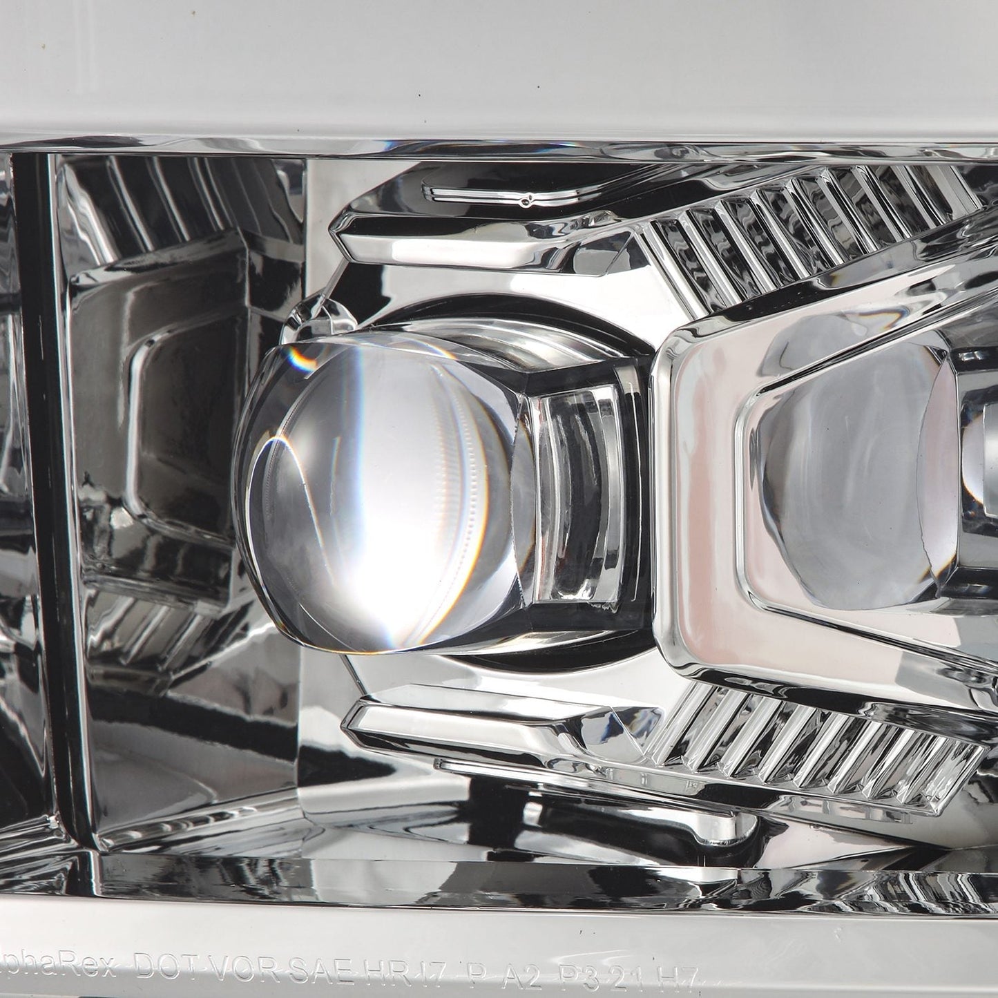 AlphaRex 14-15 Chevrolet Silverado NOVA-Series LED Projector Headlights Chrome