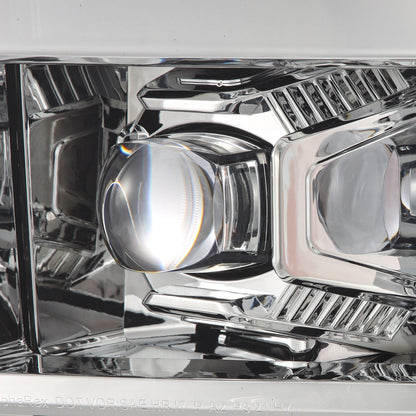 AlphaRex 14-15 Chevrolet Silverado NOVA-Series LED Projector Headlights Chrome