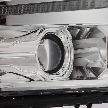 AlphaRex 14-15 Chevrolet Silverado PRO-Series Halogen Projector Headlights Chrome