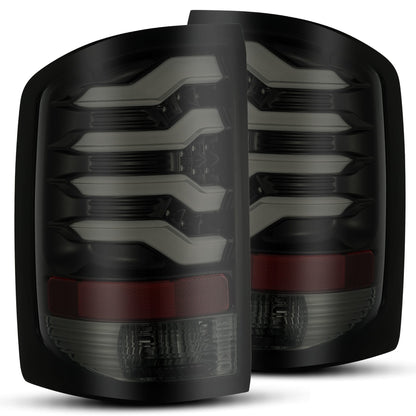 AlphaRex 14-18 GMC Sierra 1500/2500HD/3500HD PRO-Series LED Tail Lights Jet Black