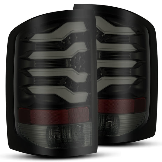 AlphaRex 14-18 GMC Sierra 1500/2500HD/3500HD PRO-Series LED Tail Lights Jet Black