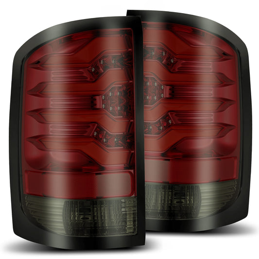 AlphaRex 14-18 GMC Sierra 1500/2500HD/3500HD PRO-Series LED Tail Lights Red Smoke