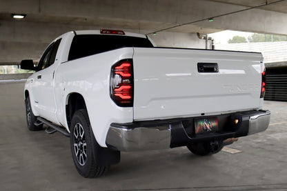 AlphaRex 14-21 Toyota Tundra LUXX-Series LED Tail Lights Black-Red