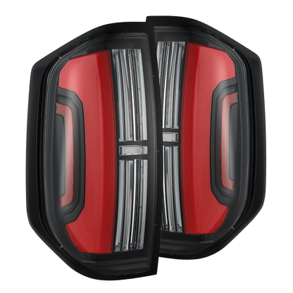 AlphaRex 14-21 Toyota Tundra NOVA-Series Prismatic LED Tail Lights Black-Red
