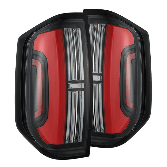 AlphaRex 14-21 Toyota Tundra NOVA-Series Prismatic LED Tail Lights Black-Red