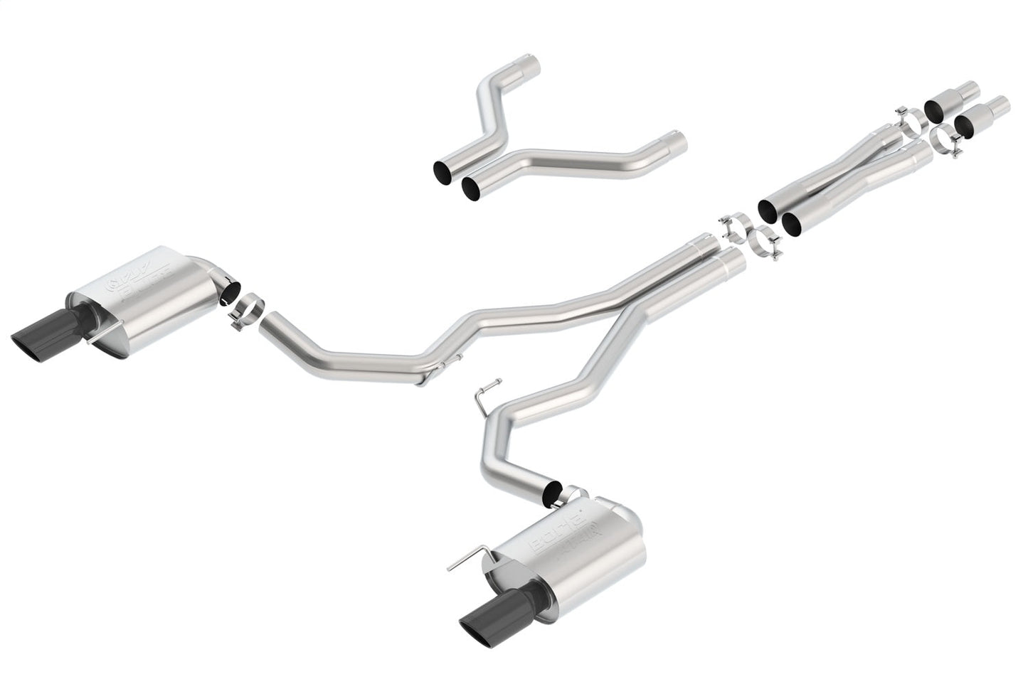 Borla Atak Cat-Back Ford Mustang GT 15-17 3in Pipe 4in Tips | 5.0L V8 MT/AT (140630BC)