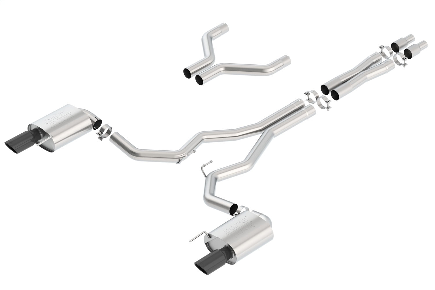 Borla Atak Cat-Back Ford Mustang GT 15-17 3in Pipe 4in Tips | 5.0L V8 MT/AT (140630BC)