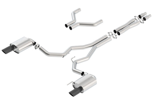 Borla Atak Cat-Back Ford Mustang GT 15-17 3in Pipe 4in Tips | 5.0L V8 MT/AT (140630BC)