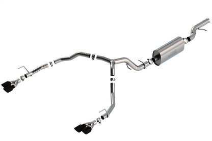 Borla 6.2L V8 SS Touring Cat-Back w/ Black Chrome Tips | Chevy Tahoe (21-22) (140858BC)