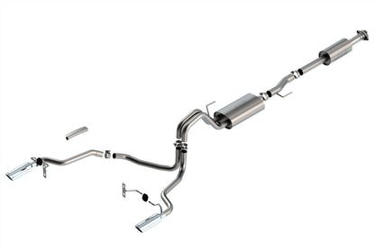 Borla 5.0L F-150 Cat-Back Touring | 2021 4dr CC SB Lariat/KR/Platinum (140865) (6'7" Bed)