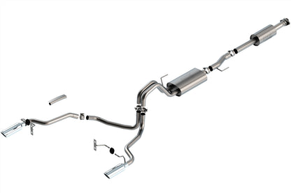 Borla 3/2.25 SRE Cat-Back ATAK Chrome Tips | F-150 2021 (3.3L) (140879) (Split Rear)