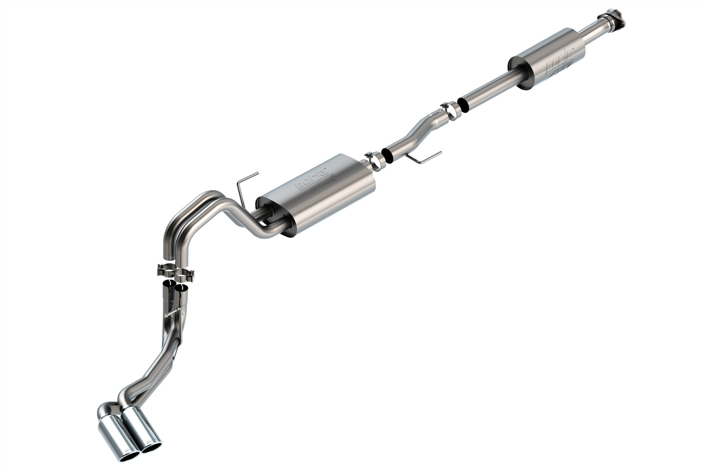 Borla 3/2.25 DSE Cat-Back ATAK Chrome Tips | F-150 2021 (3.3L) (140881) (Side Exit)
