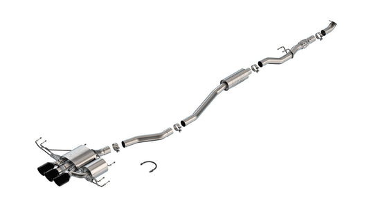 Borla MT ATAK Catback Exhaust w/ 4in Ceramic Black Tips | 2023+ Honda Civic Type-R (140927CB)