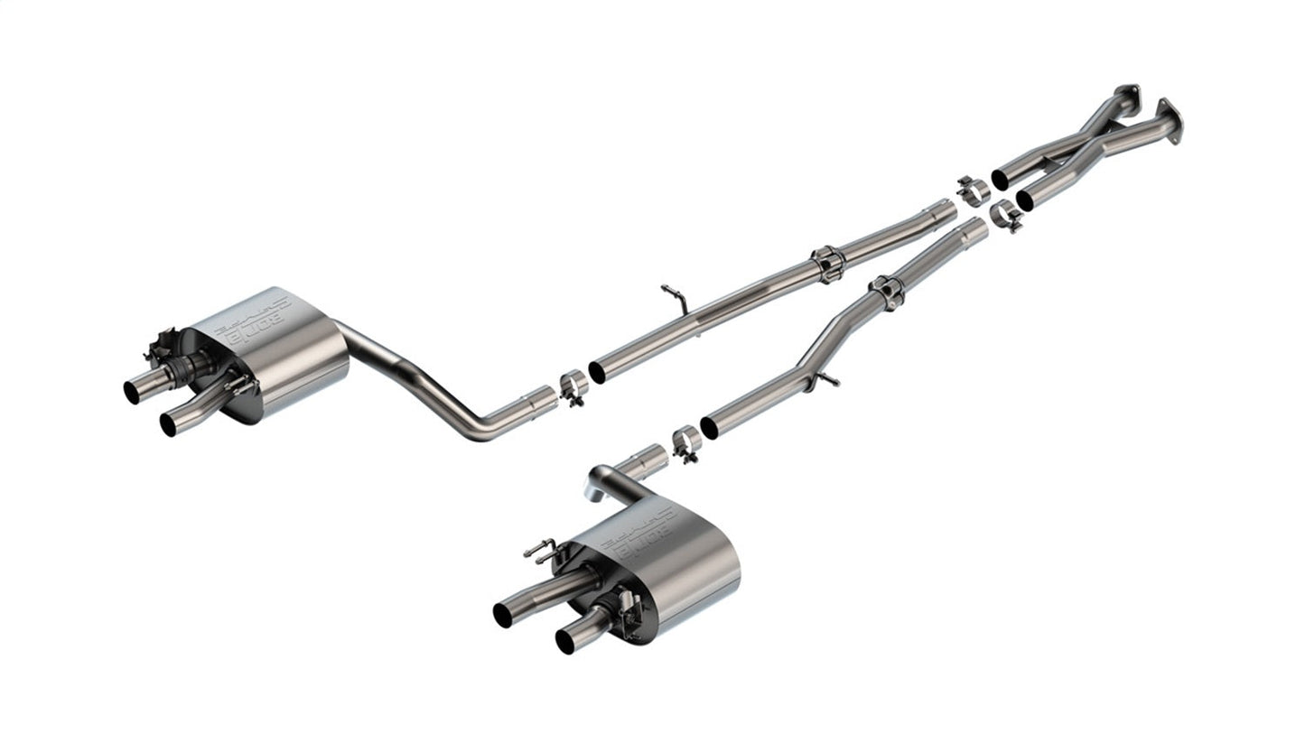 Borla Perf 4DR RWD Kia Stinger 3.3L V6 Turbo Dual Split S-Type Cat-Back (140936) | 22-23