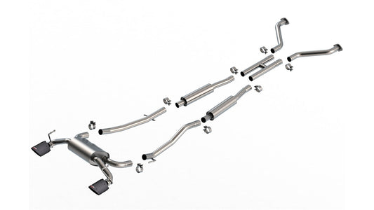 Borla 03-08 Nissan 350Z S-Type Catback | Carbon Fiber Black Anodized Tips (140958CFBA) (SPF140958CFBA-12K)