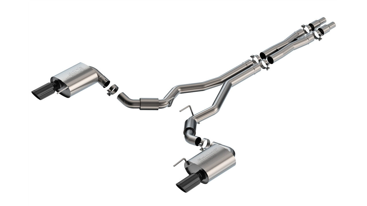 Borla 24 Mustang GT 5.0L V8 S-Type Cat-Back Exhaust | Ford Mustang (24) (140960BC)