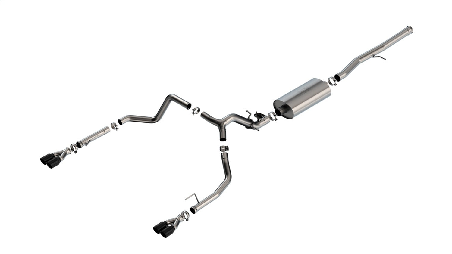 Borla BC Black Chrome Touring Catback Exhaust | Silverado 1500 6.2L V8 (24) (140991BC)