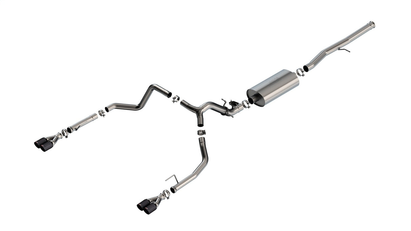 Borla CF Black Anodized Touring Catback Exhaust | Silverado 1500 6.2L V8 (24) (140991CFBA)