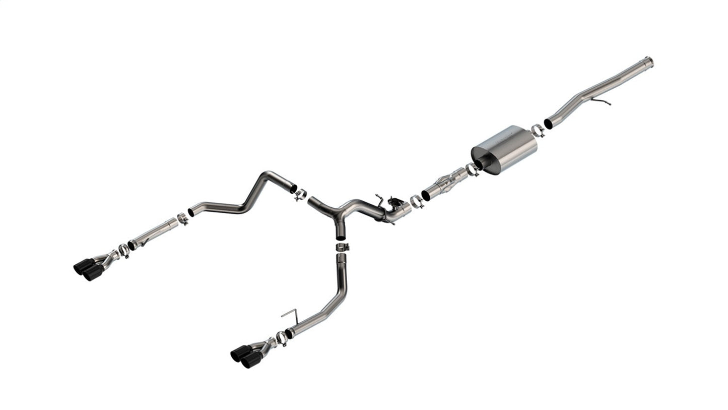 Borla 24 Silverado 6.2L V8 ATAK Cat-Back w/ Valve Simulator | Black Chrome (140997BC-12K)