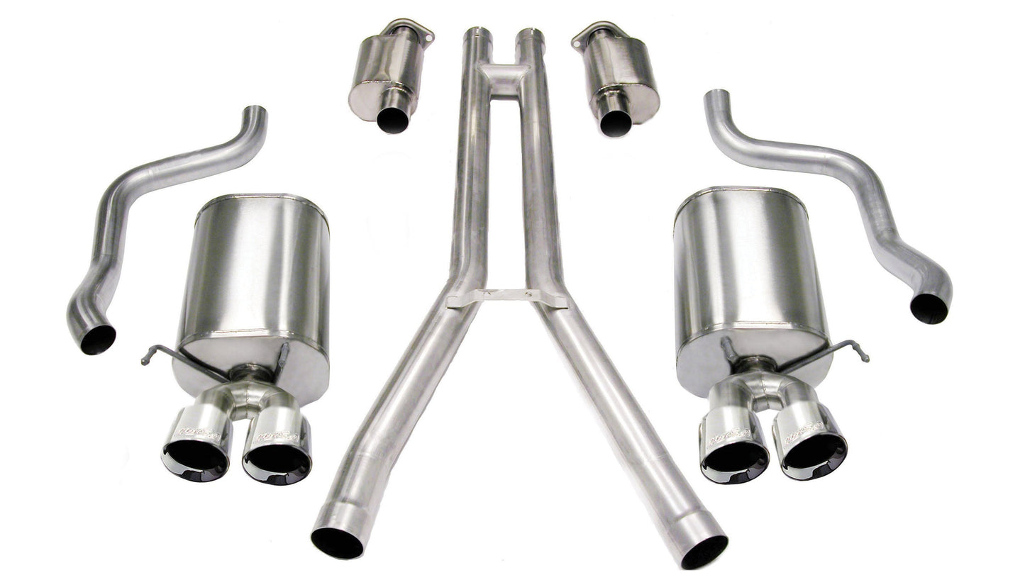 CORSA Sport / 2.5 in Cat-Back DRE 3.5 in Twin Tips | 2004-2008 Cadillac XLR 4.6L (14156)