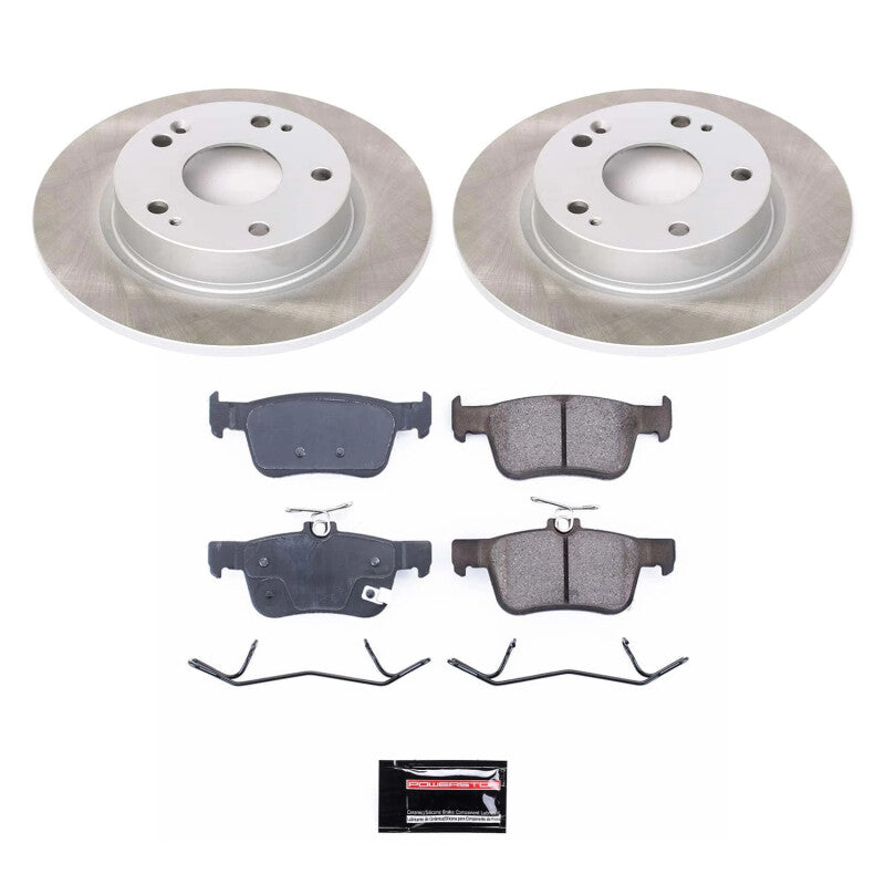 PowerStop 16-21 Honda Civic Rear Semi-Coated Rotor Kit (SC7725)