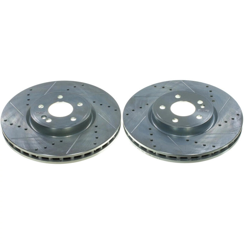 PowerStop 19-22 Mercedes-Benz A220 Front Drilled & Slotted Rotor - Pair (EBR1826XPR)