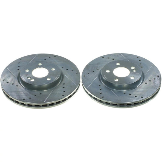 PowerStop 19-22 Mercedes-Benz A220 Front Drilled & Slotted Rotor - Pair (EBR1826XPR)