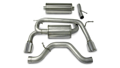 CORSA Sport / 3.0 in Cat-Back 4.0 in Single Tips | 2006-2008 Hummer H3 3.5L, 3.7L V6 I5 (14212)