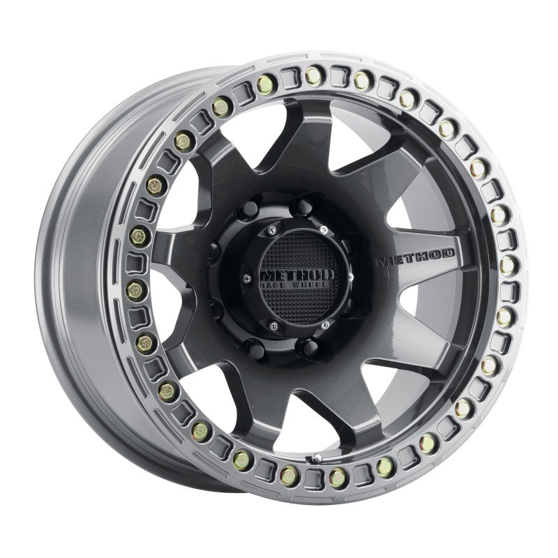 Method MR108 Beadlock Gloss Titanium | 17x9" -44mm | 8x6.5mm Wheel