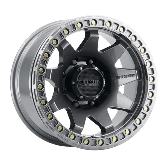 Method MR108 Beadlock Gloss Titanium | 17x9" -44mm | 8x6.5mm Wheel