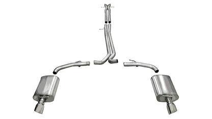 CORSA Sport Sound Level (14315) 2.5 IN Cat-Back Single 4.0 IN Tips 2010-2019 Ford Taurus SHO