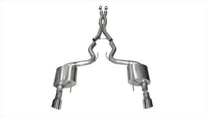 CORSA Xtreme, Sport / 3.0 in Cat-Back 4.5 in Single Tips | 2015-2017 Mustang GT 5.0L V8 Coupe (14328, 14332)