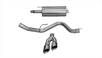 CORSA Sport / 3.0 in Cat-Back 4.0 in Twin Tips | Ford F-150 V8 2015-2020 5.0L (14837)