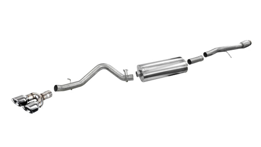 CORSA 2014-2019 Silverado Sierra Corsa Exhaust System | 3.5 in Cat-Back 4.5 in Twin Tips | Denali 6.2L 143, 153WB (14866)